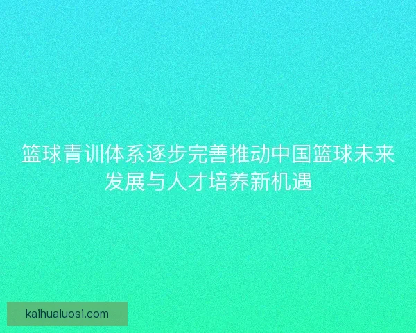 篮球青训体系逐步完善推动中国篮球未来发展与人才培养新机遇